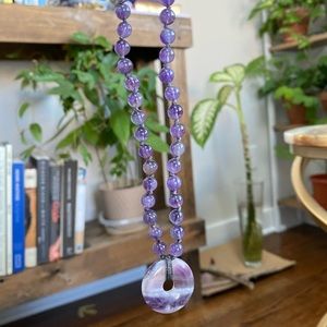 Amethyst stone Energy Muse necklace 16
